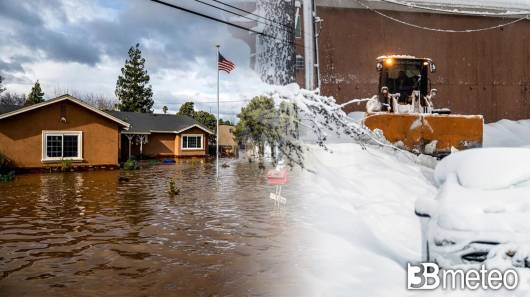 Cronaca meteo – Stato di emergenza in California per alluvioni in pianura e metri di neve in montagna, numerose vittime. Ecco la situazione con foto e video
