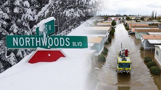 Cronaca mondo – Ancora un giorno di ordinaria follia climatica nello stato della California tra alluvioni e neve record. Almeno 19 vittime
