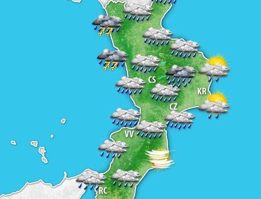 Meteo Calabria. Torna il maltempo, pioggia e vento forte. Neve in Sila e a Gambarie