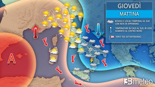 Meteo Lazio: settimana tra nebbie e piogge; dal 17-18 possibile aria più fredda da Nord