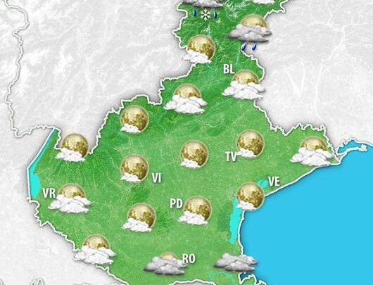 Meteo Veneto – Nubi sparse innocue, ma da domenica arrivano freddo e neve