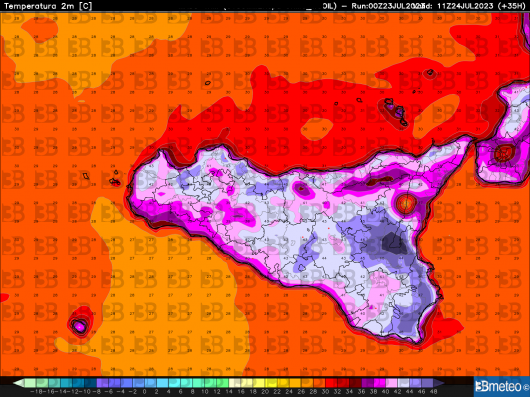 Meteo Sicilia – Ancora 48 ore di caldo estremo: temperature oltre i 45°C, possibili picchi record