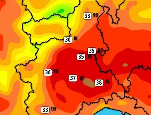 Meteo Piemonte – Caldo africano fino a martedì, poi tornano i temporali