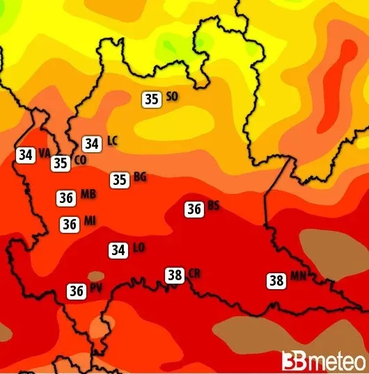 Meteo Lombardia – Martedì apice del caldo, poi forti temporali