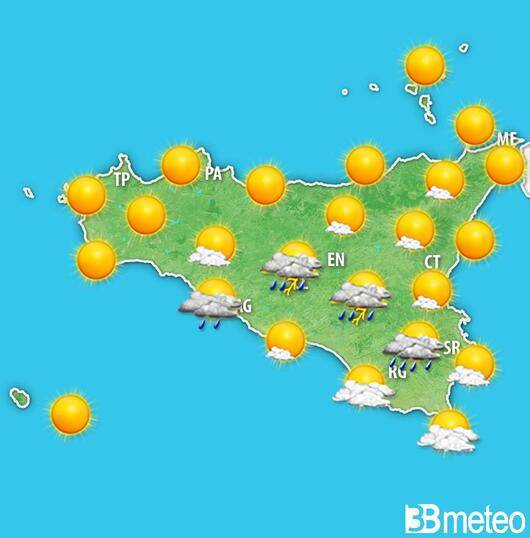 Meteo Sicilia. Tra sole, qualche temporale e caldo in intensificazione. L’evoluzione fino al weekend