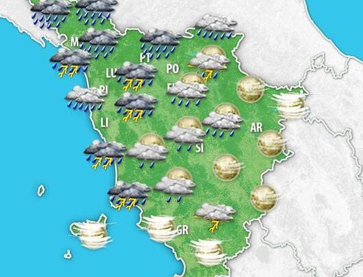 Meteo Toscana. In arrivo piogge e temporali anche forti, nel weekend netto abbassamento delle temperature