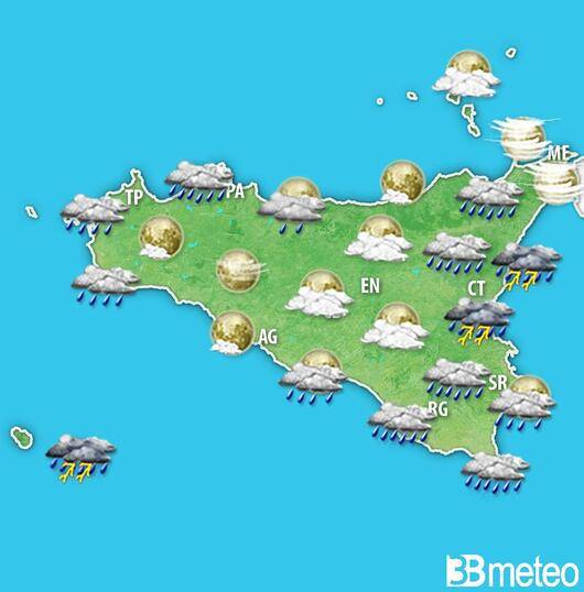Meteo Sicilia: arrivano le piogge, anche a carattere di nubifragio il 23 novembre