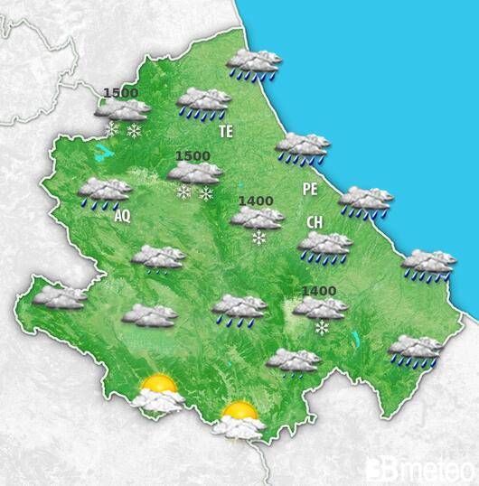 Meteo Abruzzo. Inizio settimana stabile, in attesa di una perturbazione da martedì con piogge, temporali, calo termico, neve in Appennino e venti in rinforzo