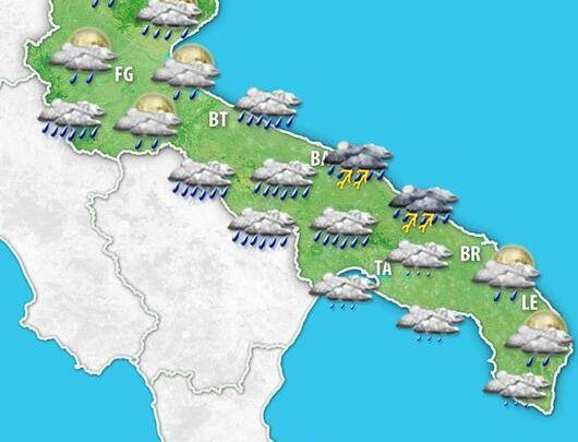 Meteo Puglia: Nuova perturbazione apporterà tempo instabile, temperature in netto calo e venti forti da venerdì