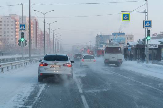 Meteo – L’orso siberiano è in gran forma, a Yakutsk quasi 50°C sottozero e l’inverno è appena iniziato