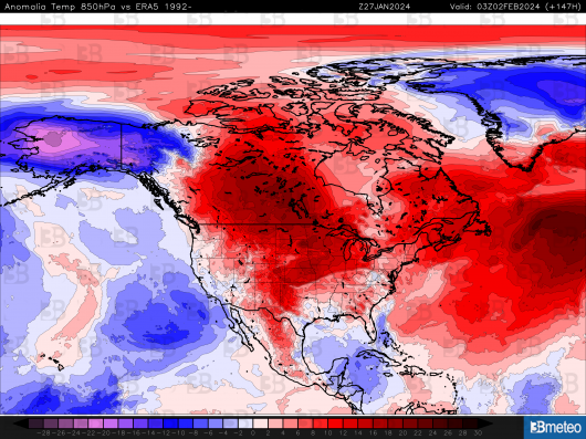 Meteo – Stati Uniti e Canada verso un’eccezionale ondata di caldo anomalo invernale.