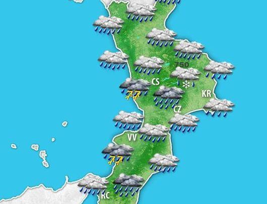 Meteo Calabria. Irruzione artica nel weekend con temperature in brusco calo, maltempo e neve in abbassamento di quota