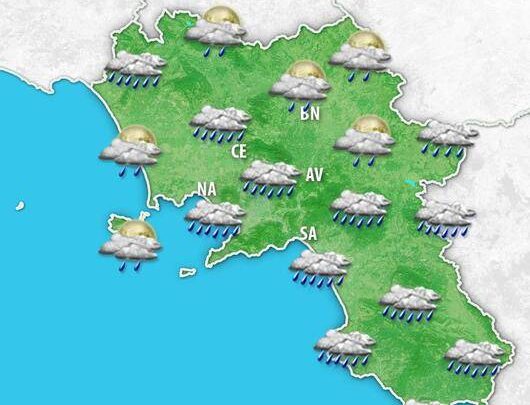Meteo Campania – Intensa perturbazione tra venerdì e sabato con pioggia e temporali anche a Napoli, nuove piogge domenica.