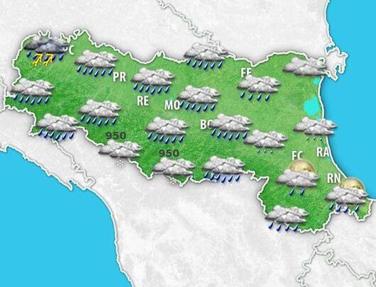 Meteo Emilia Romagna. Tra nubi, piogge e qualche schiarita fino a sabato. Domenica perturbazione atlantica con rovesci e nevicate in Appennino
