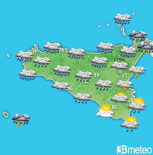 Meteo Sicilia – Forti piogge in arrivo nel weekend, prossima settimana con altro maltempo