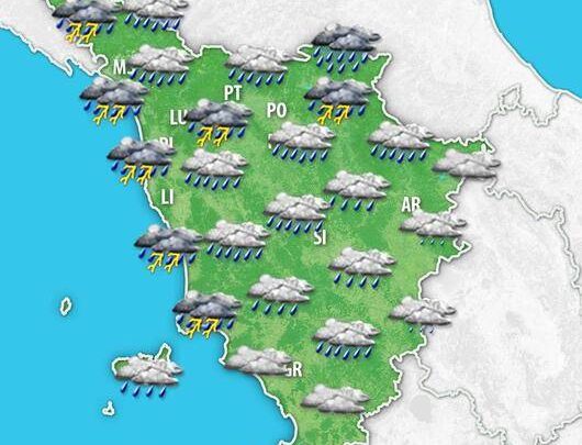 Meteo Toscana. Intensa perturbazione atlantica venerdì con piogge e temporali anche forti. Tempo a tratti instabile almeno fino al weekend