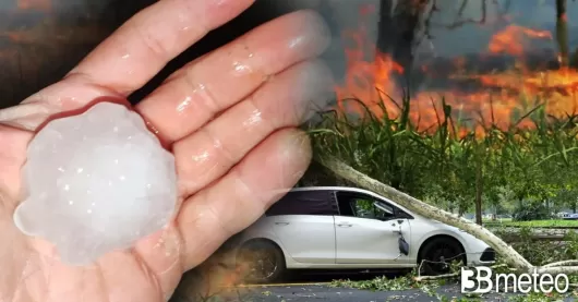 Severe storm in southeastern Australia: torrential rain, hail, bushfires and one of the worst power outages