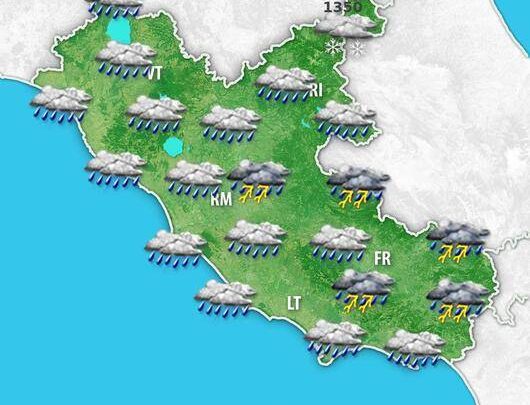 Meteo Lazio. Piogge e temporali anche forti fino a mercoledì, poi graduale miglioramento. Fino a Pasqua sole prevalente e caldo in aumento