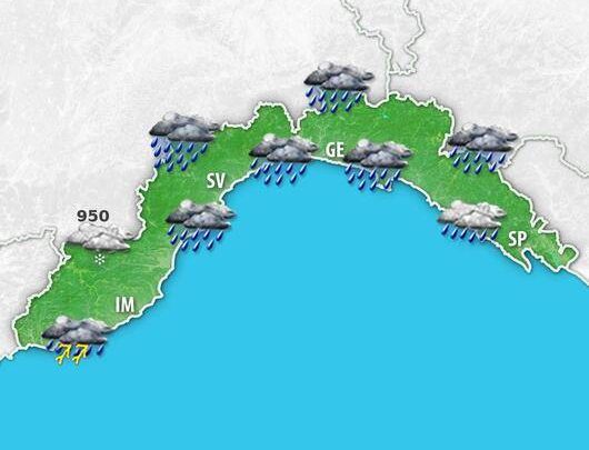 Meteo Liguria. Tra venerdì e weekend due perturbazioni in transito con piogge e temporali anche di forte intensità
