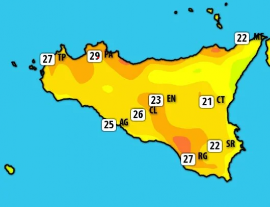 Meteo Sicilia. Weekend di Pasqua con Scirocco, sole prevalente, caldo intenso e punte di 30°C