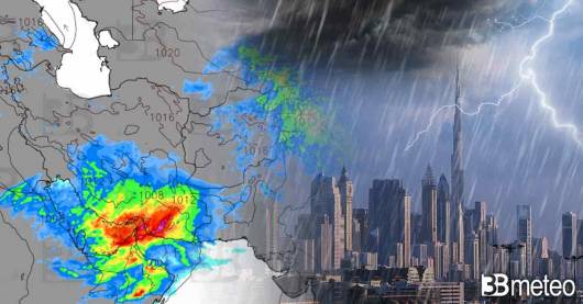 Cronaca meteo. Emirati Arabi Uniti, eccezionale maltempo con forti temporali; alluvioni e grandine tra Dubai e Abu Dhabi – Video