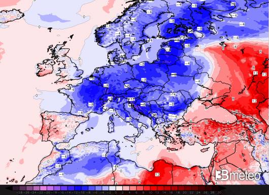 Meteo – Notevole rigurgito invernale per gran parte d’Europa, temperature sotto media e pericolose gelate