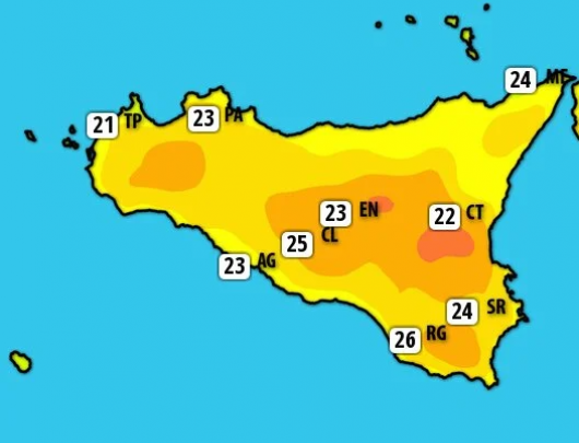 Meteo Sicilia. Anticiclone africano almeno fino al weekend, soleggiato e caldo con punte di 27°C. La siccità continua