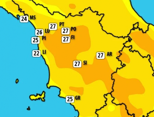 Meteo Toscana. Scoppia la primavera, sole prevalente e punte di 29°C lunedì