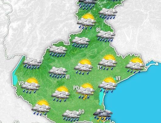Meteo Veneto – Breve fase soleggiata e mite. Tornano piogge e temporali a inizio maggio