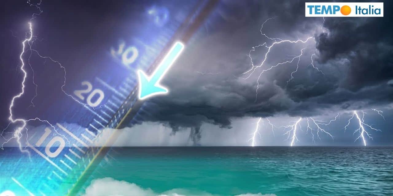 Piogge, temporali e temperature in calo