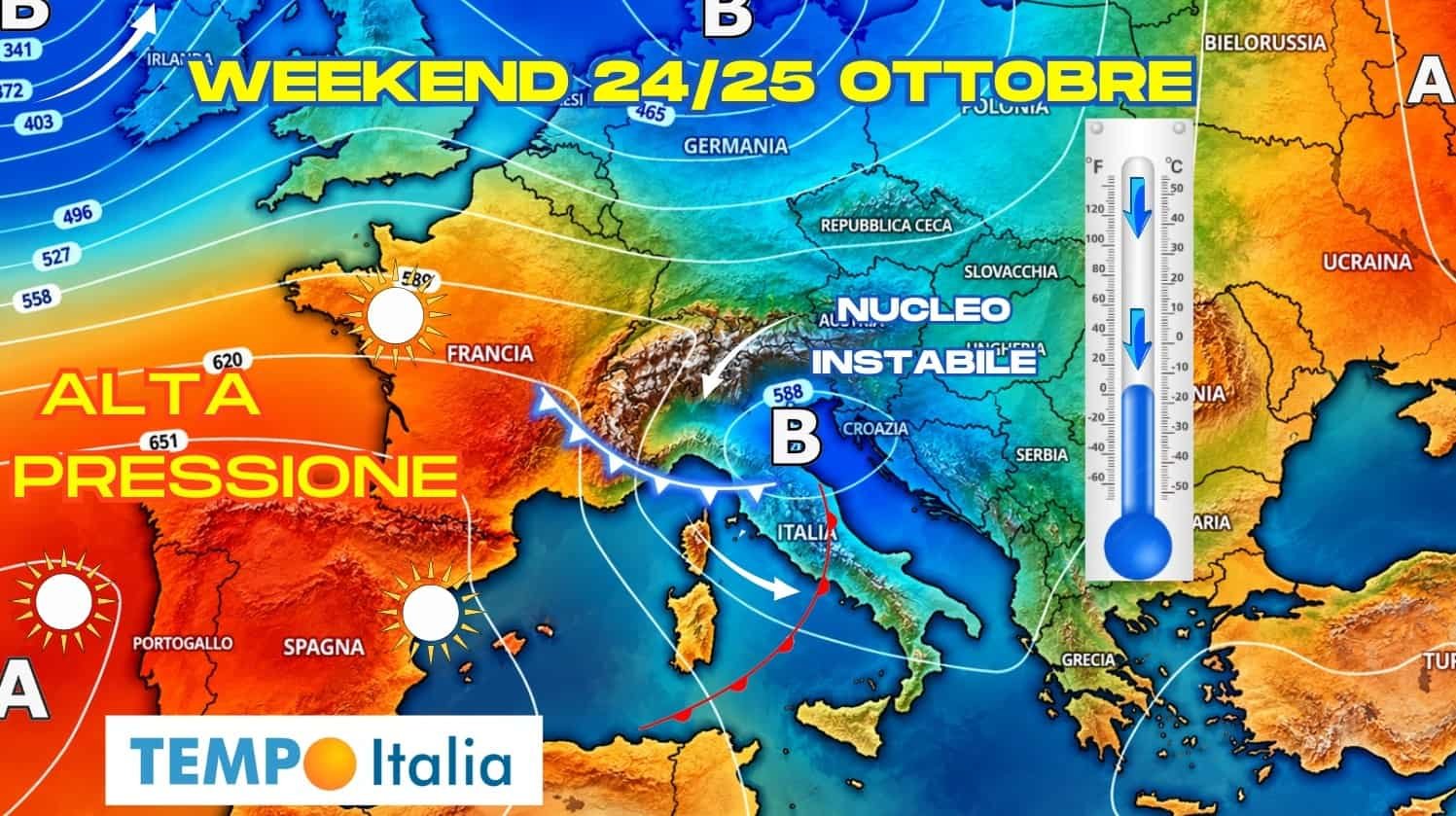 Tra domani, venerdì 23, e il weekend: tornano le piogge e farà anche più freddo 10 23